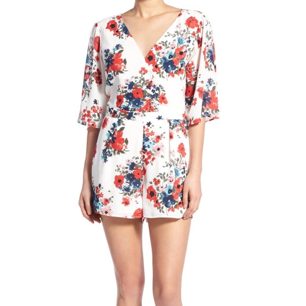 Cupcakes and Cashmere White Floral Romper